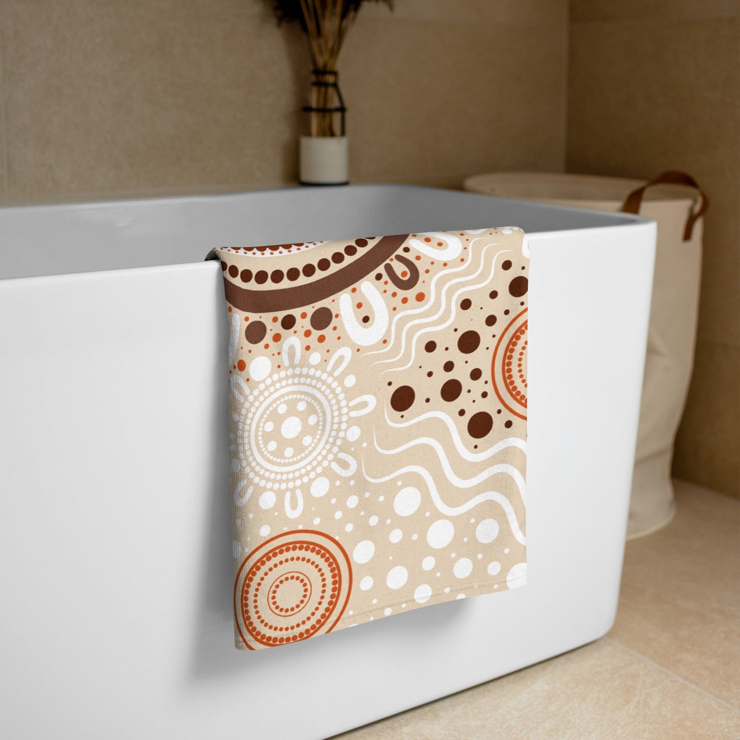 "Woven Together" Towel - Aboriginal Art by Lani