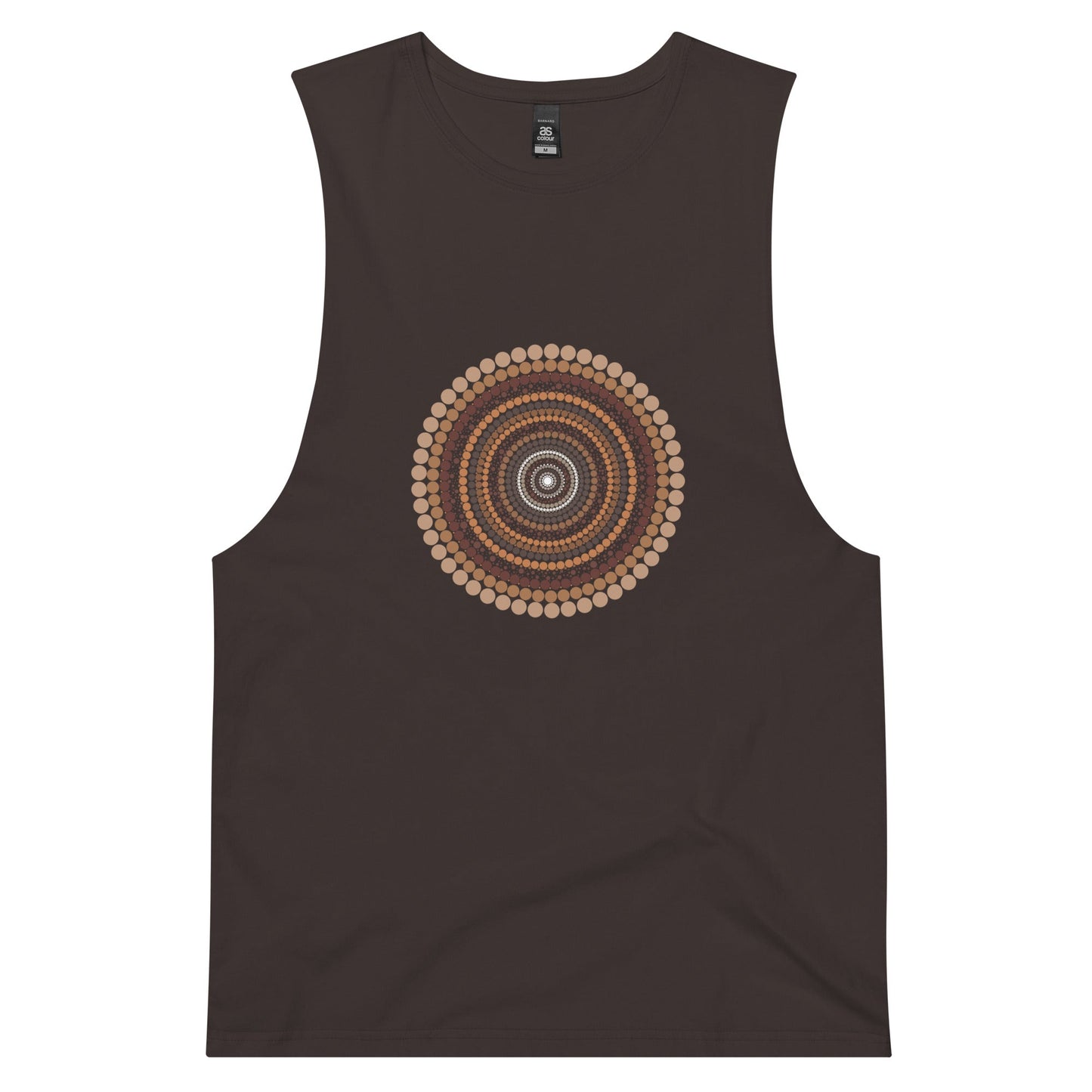 Yarning Circle Men’s Drop Arm Tank Top - Aboriginal Art by Lani