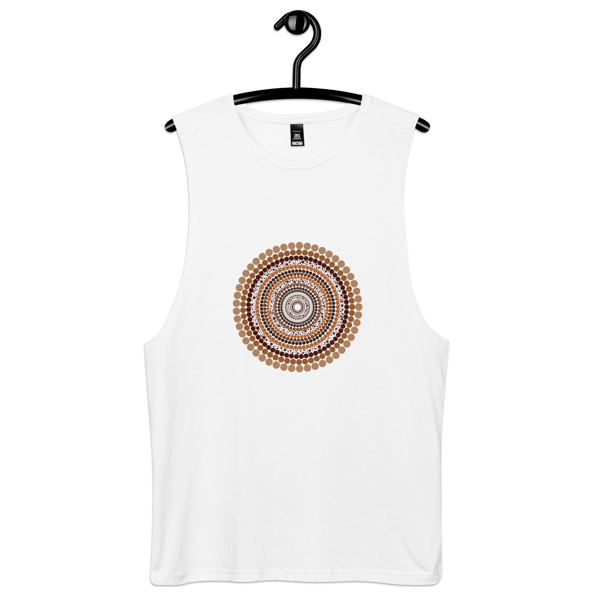 Yarning Circle Men’s Drop Arm Tank Top - Aboriginal Art by Lani