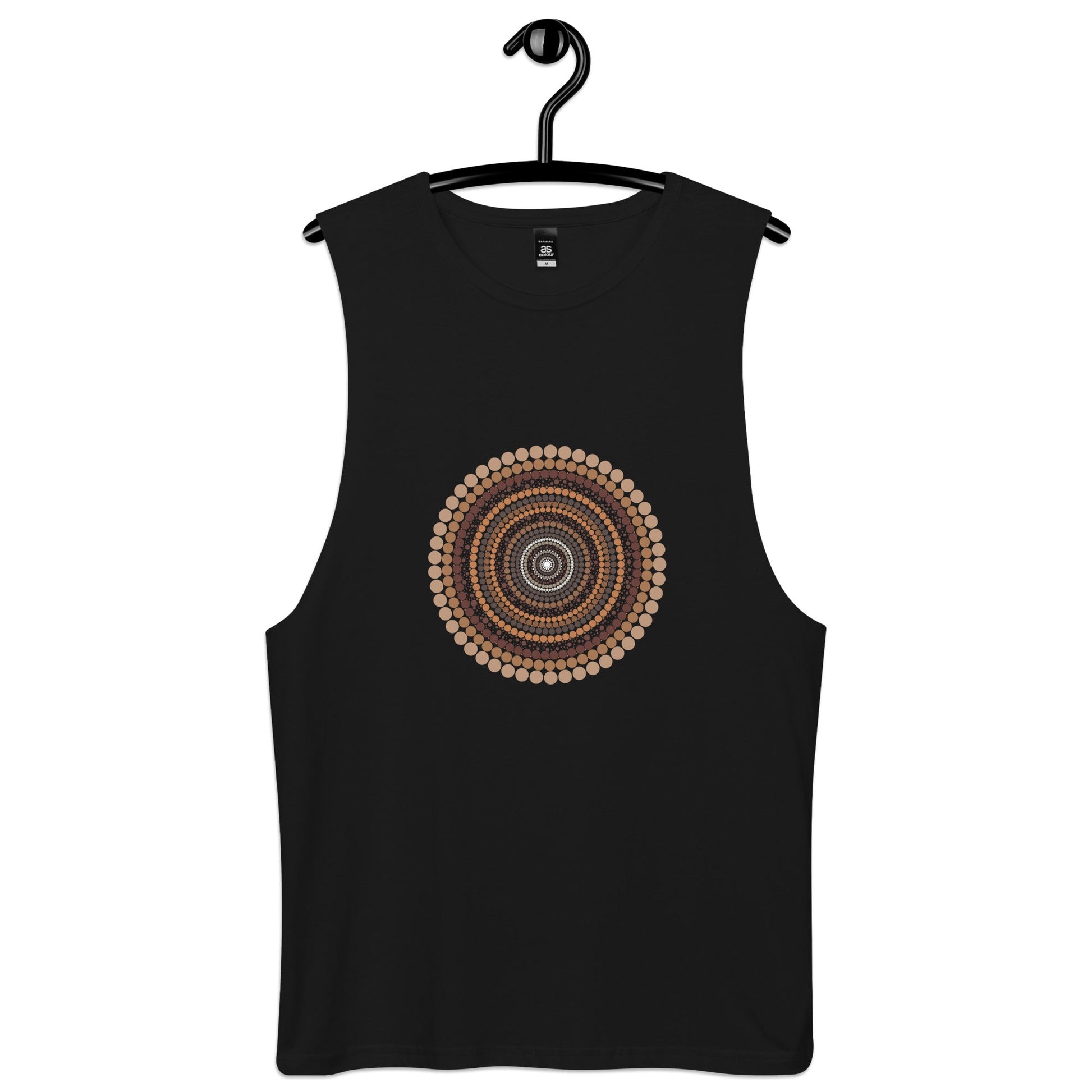 Yarning Circle Men’s Drop Arm Tank Top - Aboriginal Art by Lani
