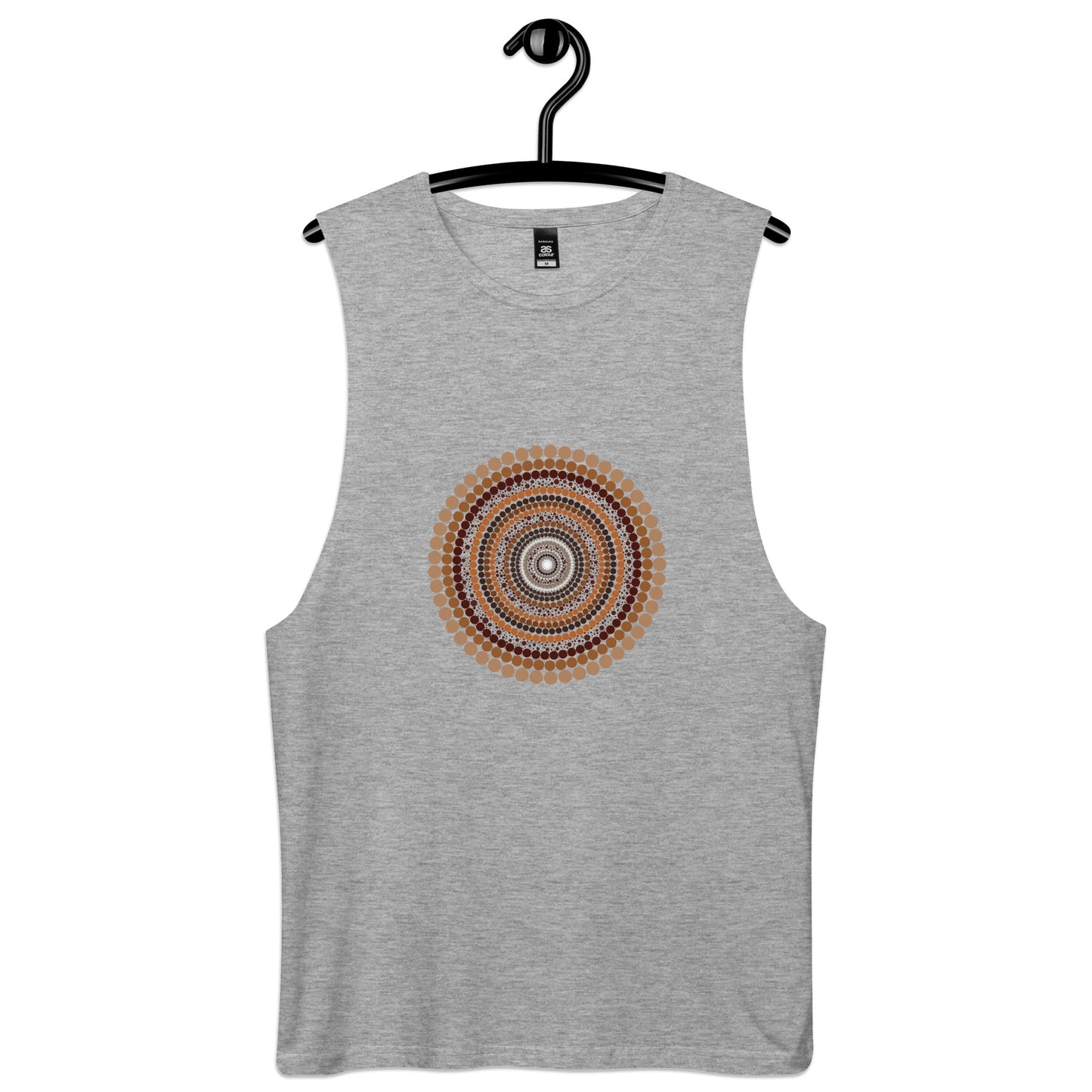 Yarning Circle Men’s Drop Arm Tank Top - Aboriginal Art by Lani