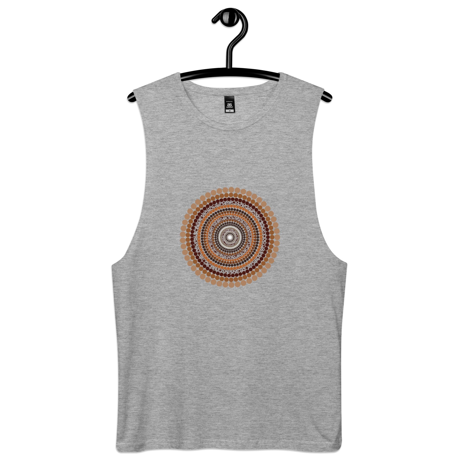 Yarning Circle Men’s Drop Arm Tank Top - Aboriginal Art by Lani