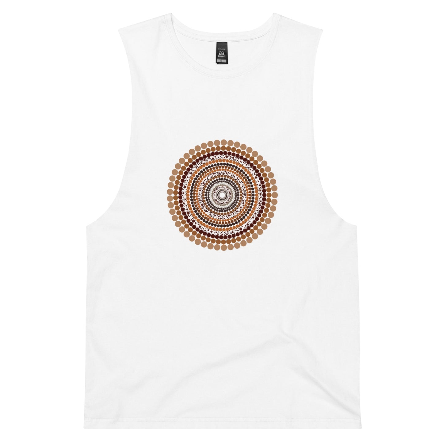Yarning Circle Men’s Drop Arm Tank Top - Aboriginal Art by Lani