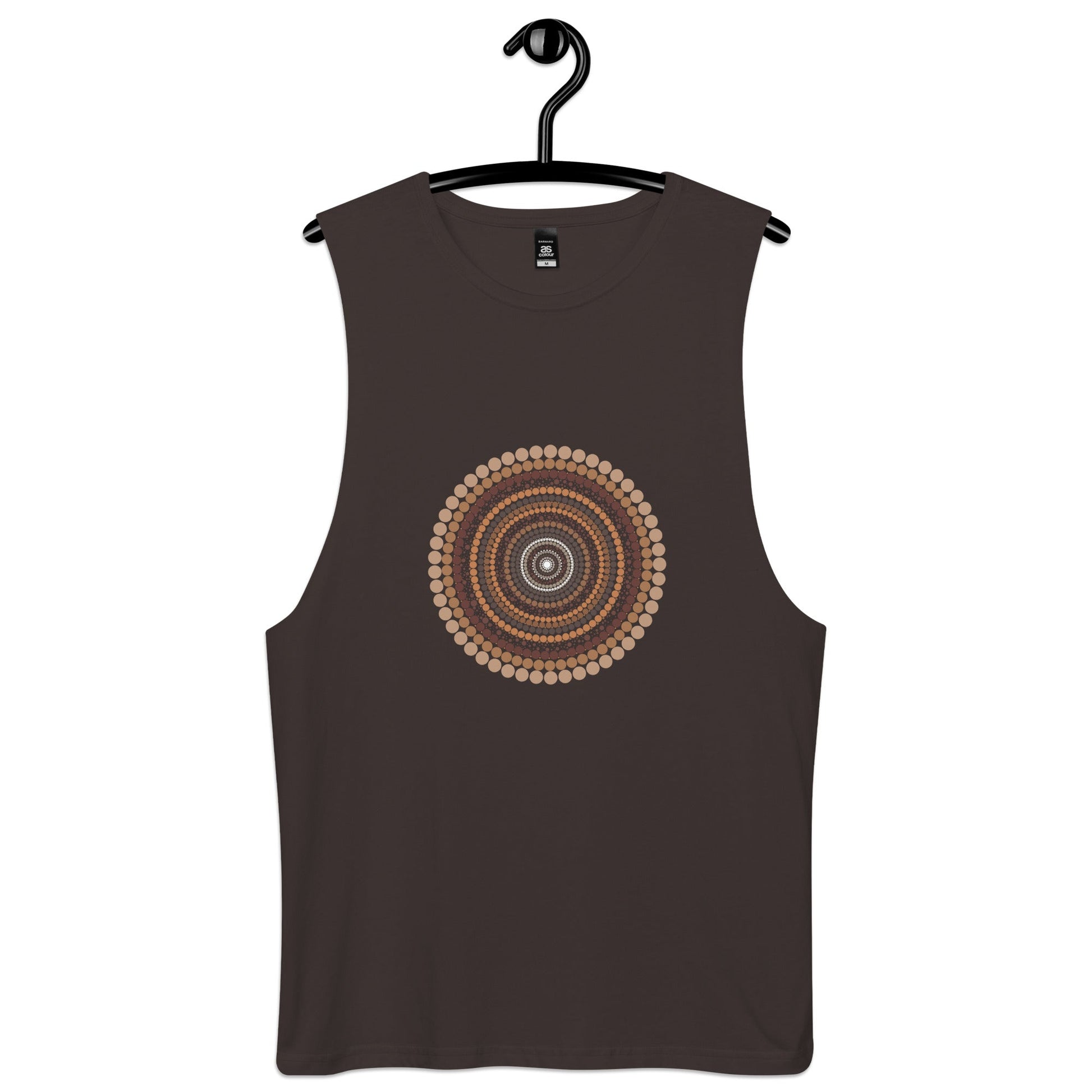Yarning Circle Men’s Drop Arm Tank Top - Aboriginal Art by Lani
