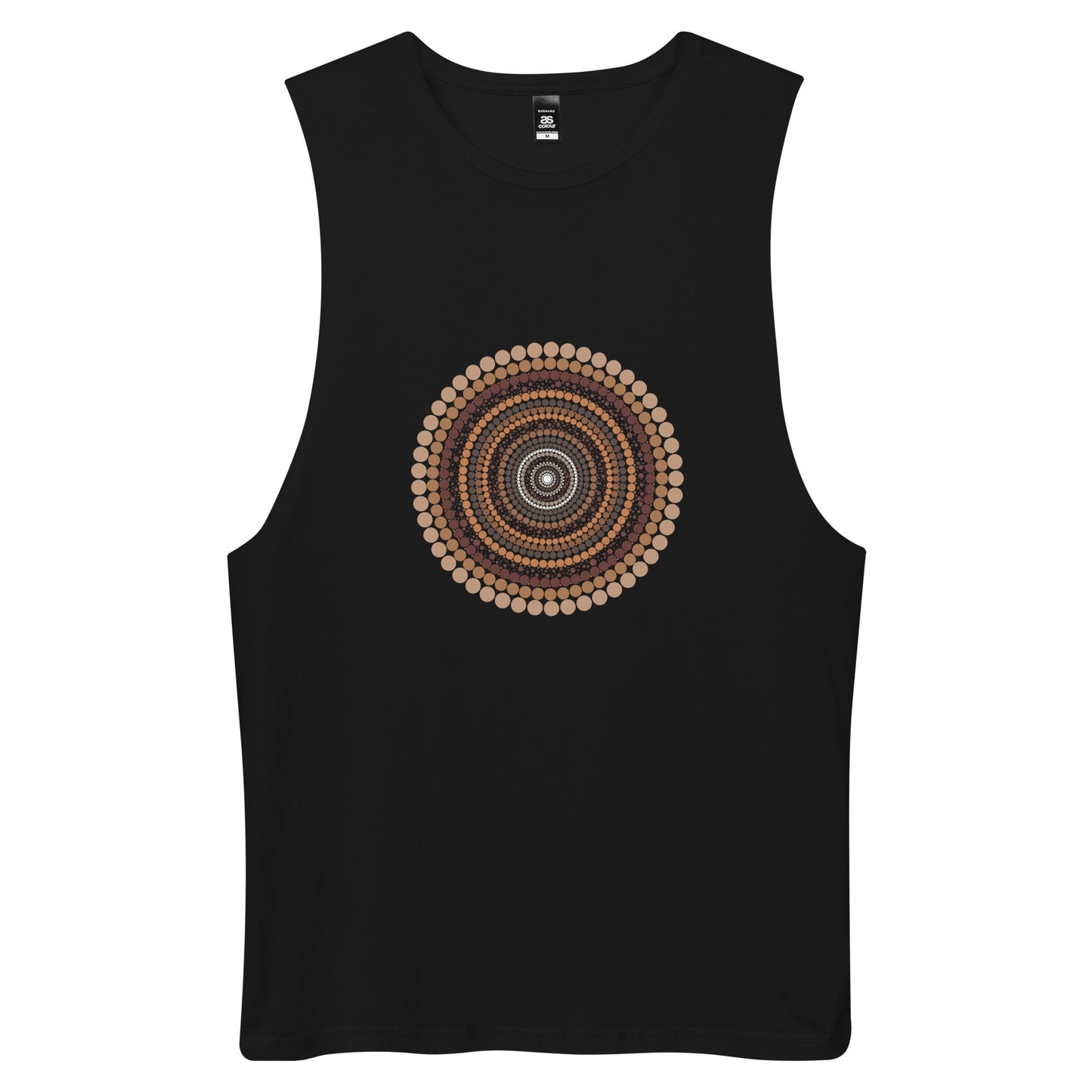 Yarning Circle Men’s Drop Arm Tank Top - Aboriginal Art by Lani