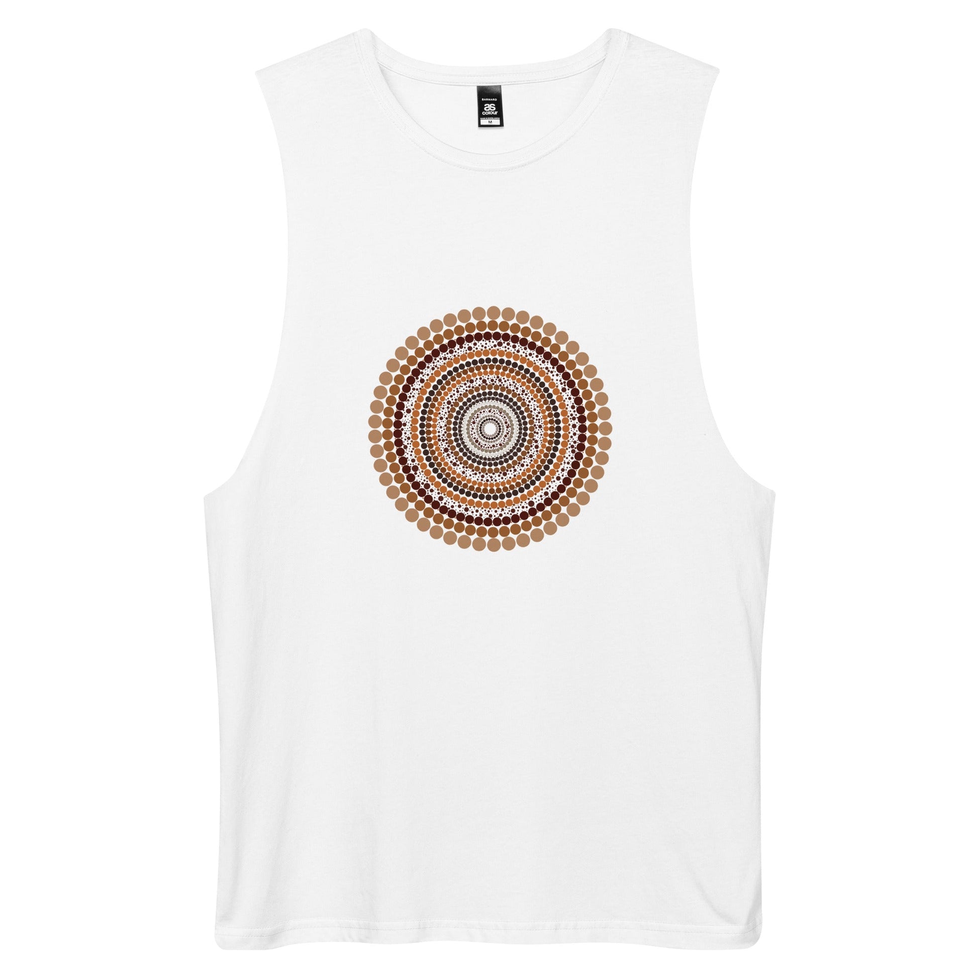 Yarning Circle Men’s Drop Arm Tank Top - Aboriginal Art by Lani