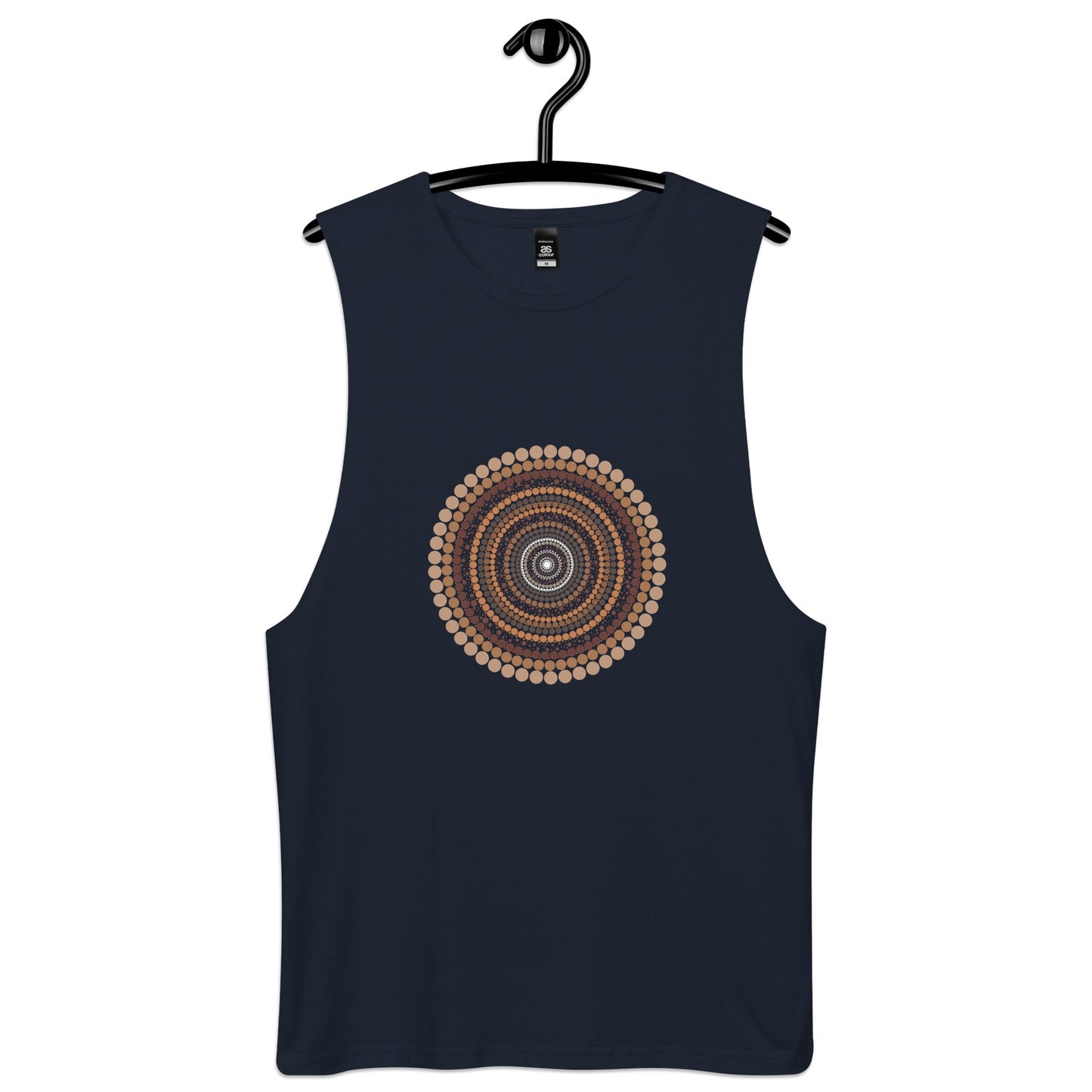Yarning Circle Men’s Drop Arm Tank Top - Aboriginal Art by Lani