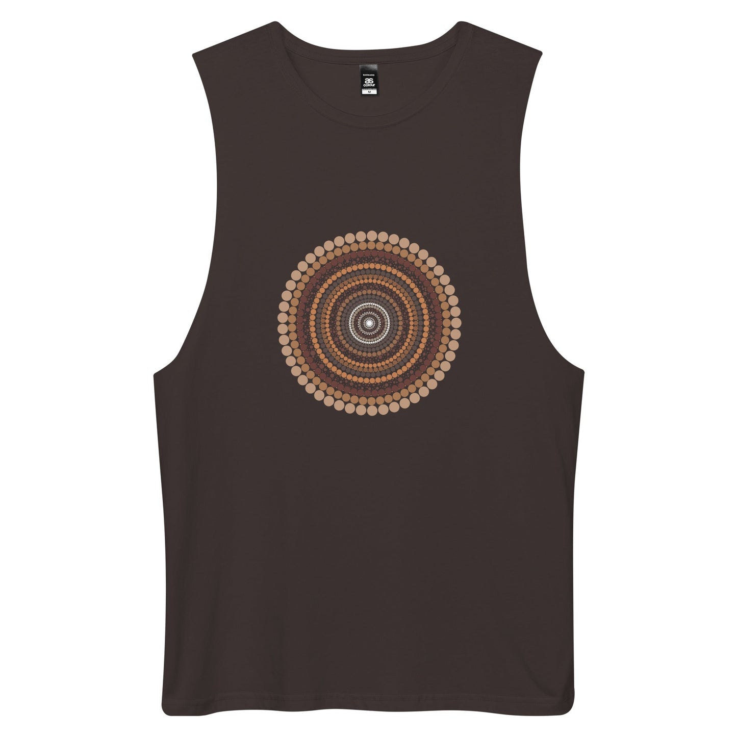 Yarning Circle Men’s Drop Arm Tank Top - Aboriginal Art by Lani