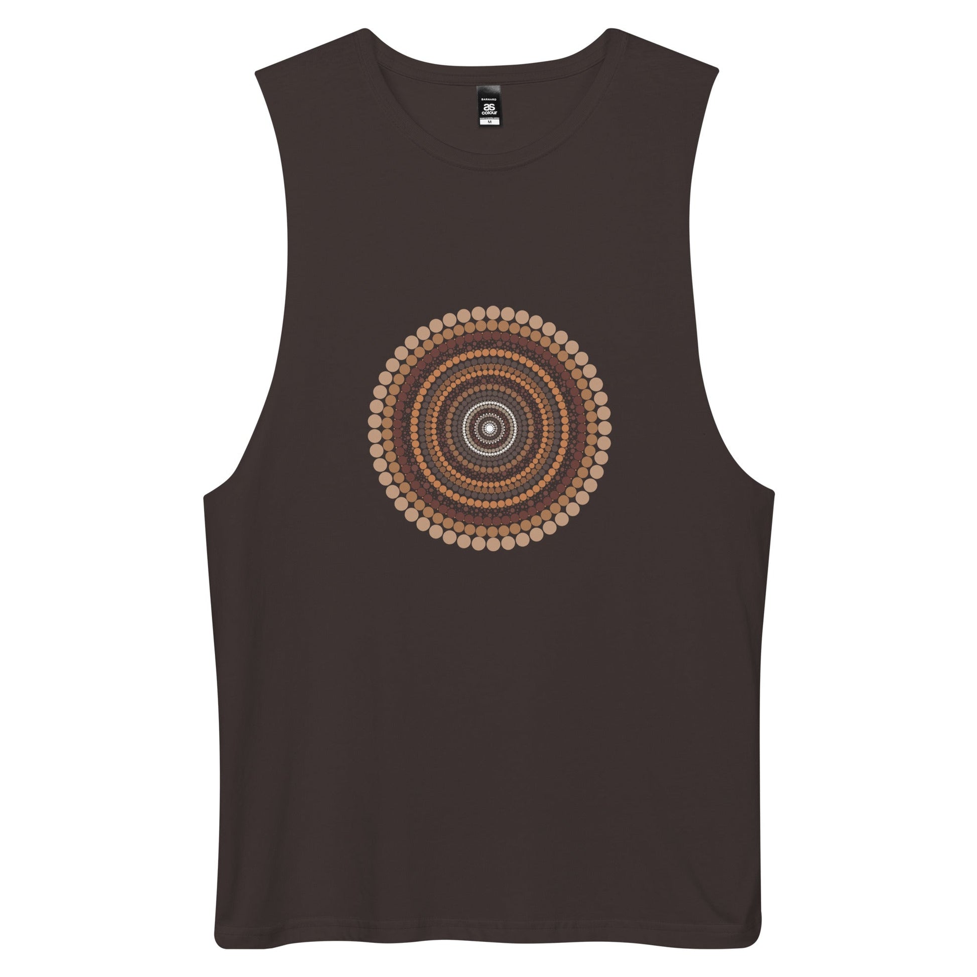 Yarning Circle Men’s Drop Arm Tank Top - Aboriginal Art by Lani