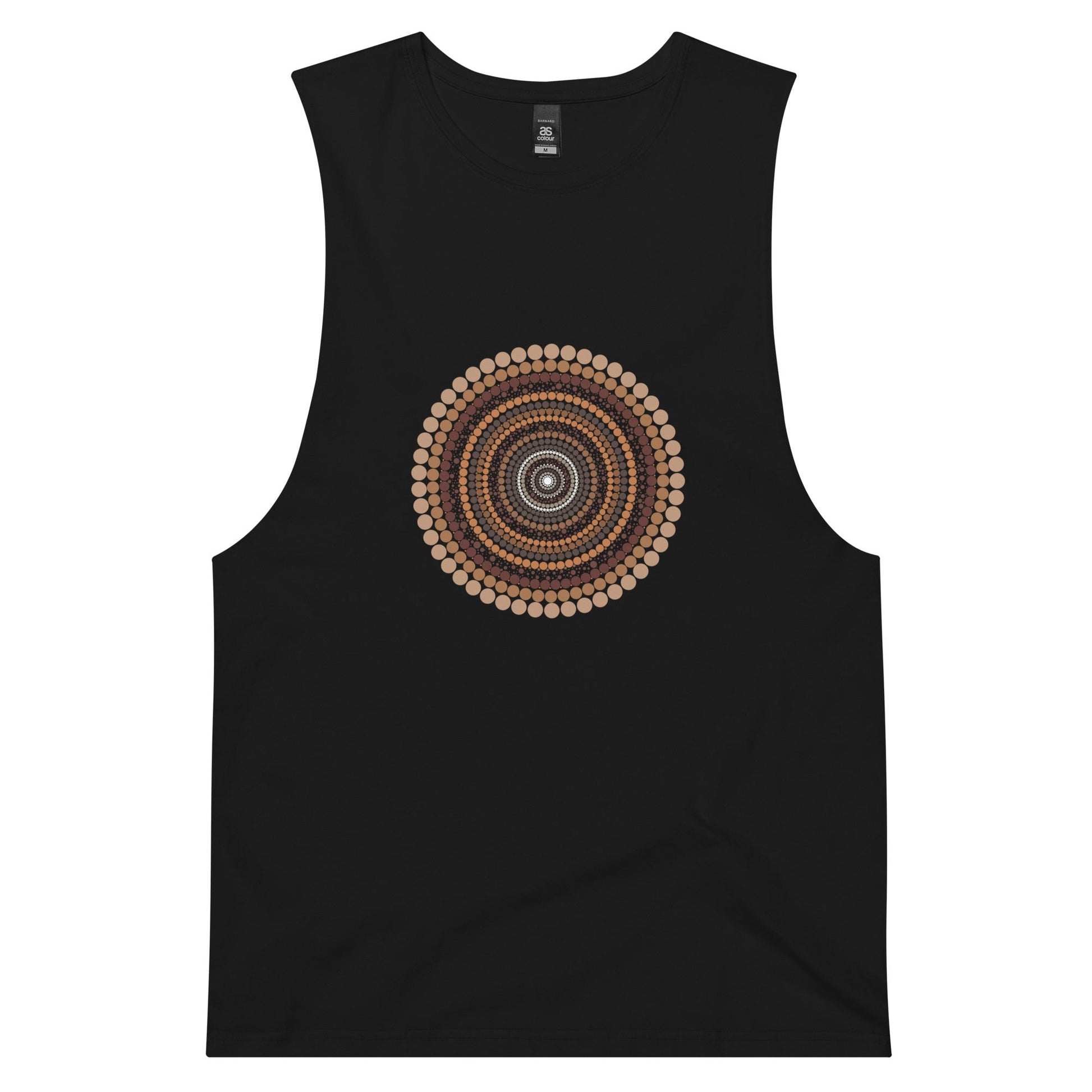 Yarning Circle Men’s Drop Arm Tank Top - Aboriginal Art by Lani