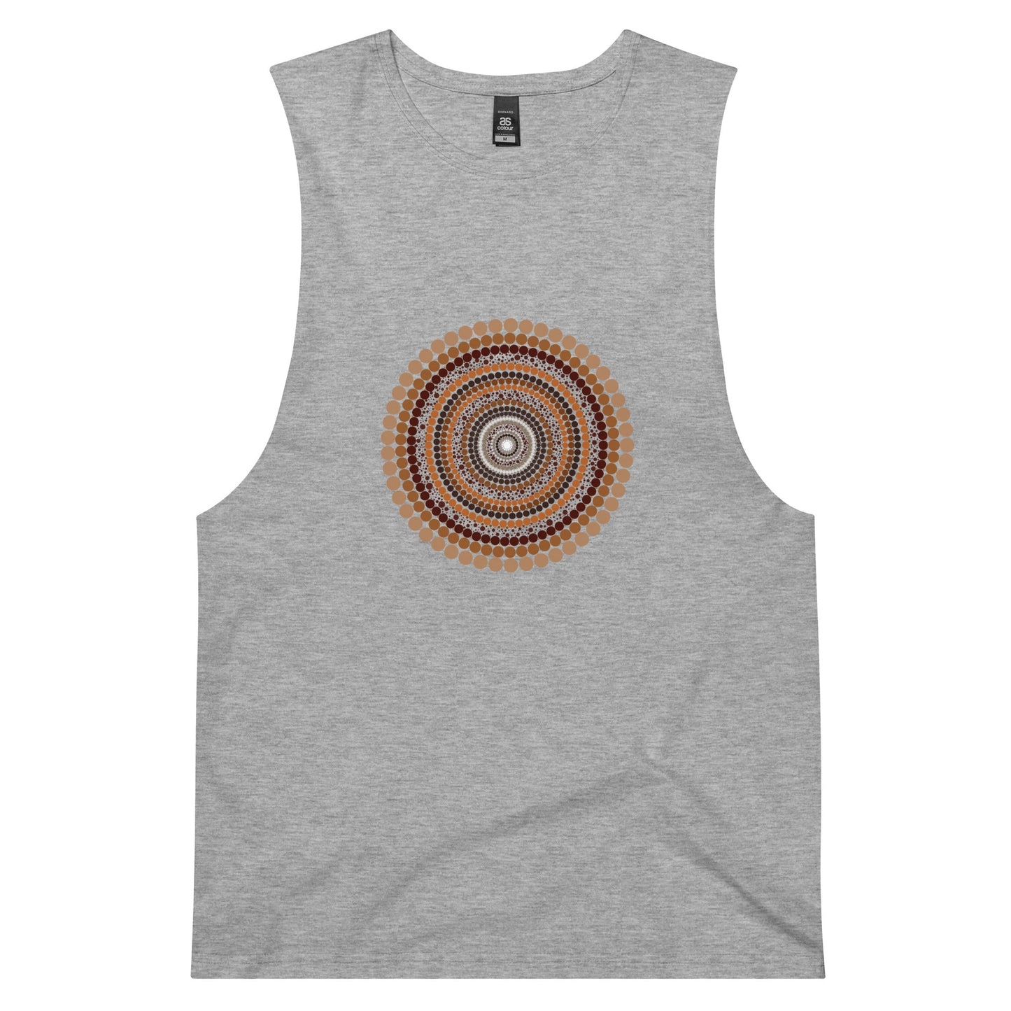 Yarning Circle Men’s Drop Arm Tank Top - Aboriginal Art by Lani