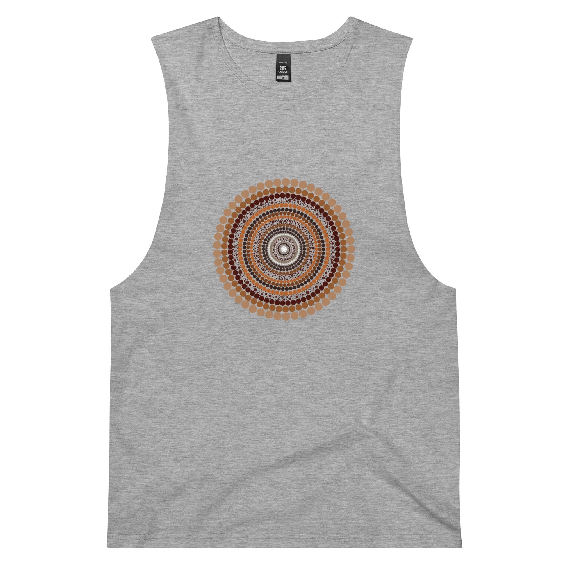 Yarning Circle Men’s Drop Arm Tank Top - Aboriginal Art by Lani