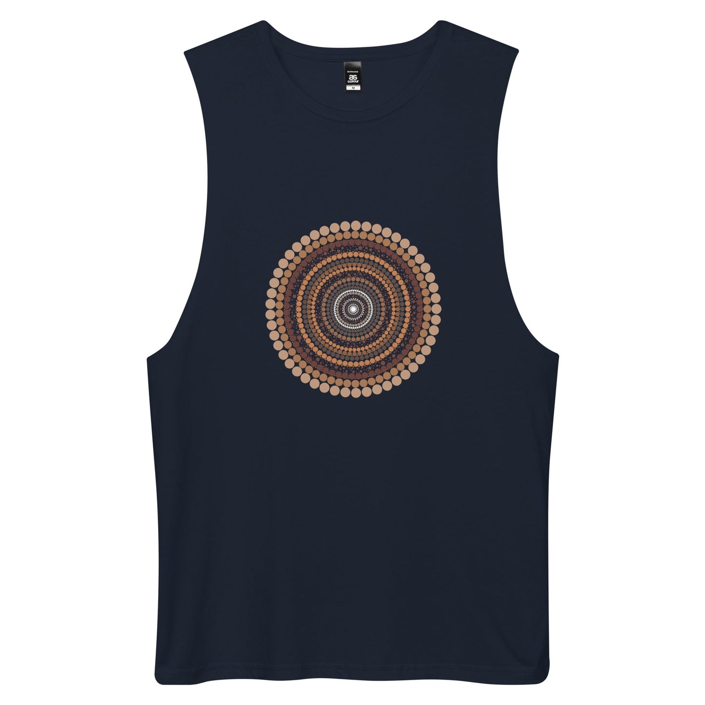 Yarning Circle Men’s Drop Arm Tank Top - Aboriginal Art by Lani