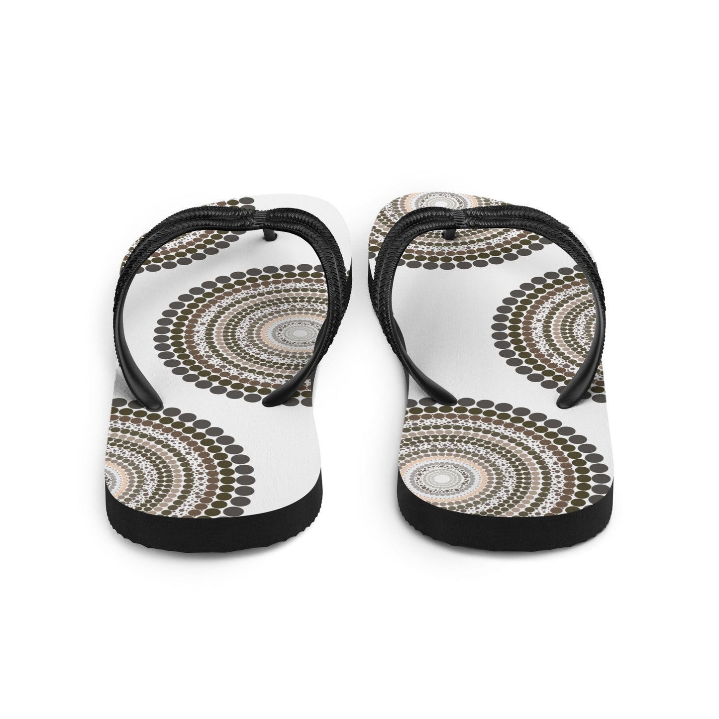 Yarning Circle Thongs - Aboriginal Art by Lani